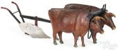 PAIR OF CARVED AND PAINTED FOL