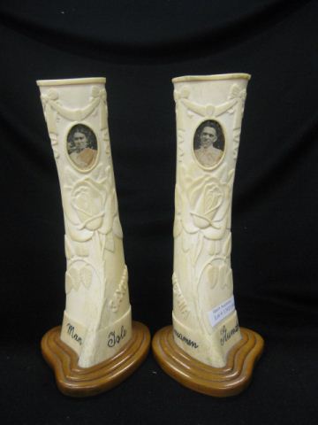 Pair of Carved Bone/Ivory