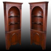 PAIR OF CARVED DANERSK CORNER