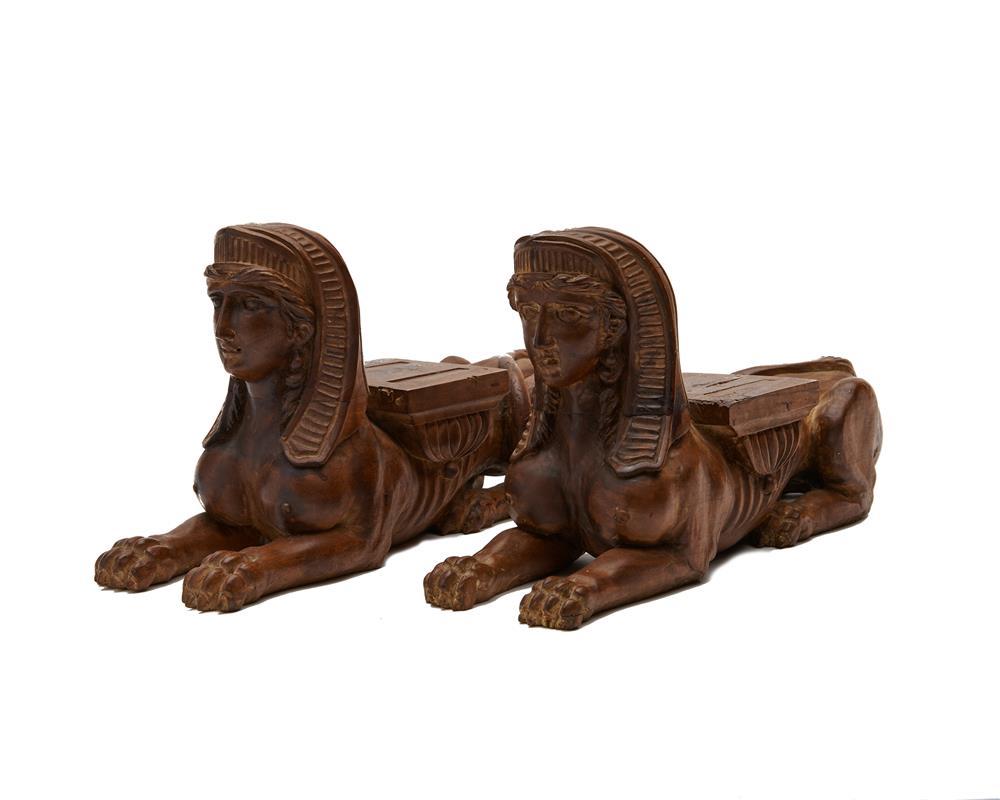 PAIR OF CARVED FRUITWOOD
