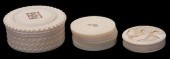 PAIR OF CARVED IVORY WHIST COU