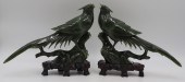 PAIR OF CARVED JADE? PHEASANTS