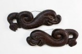 PAIR OF CARVED OAK ARCHITECTUR