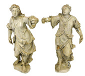 +PAIR OF CARVED STANDING TORCH