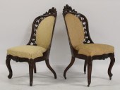 PAIR OF CARVED VICTORIAN PARLO