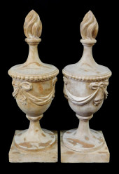 PAIR OF CARVED WOOD CLASSICAL
