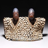 Pair of carved wood Nigerian I