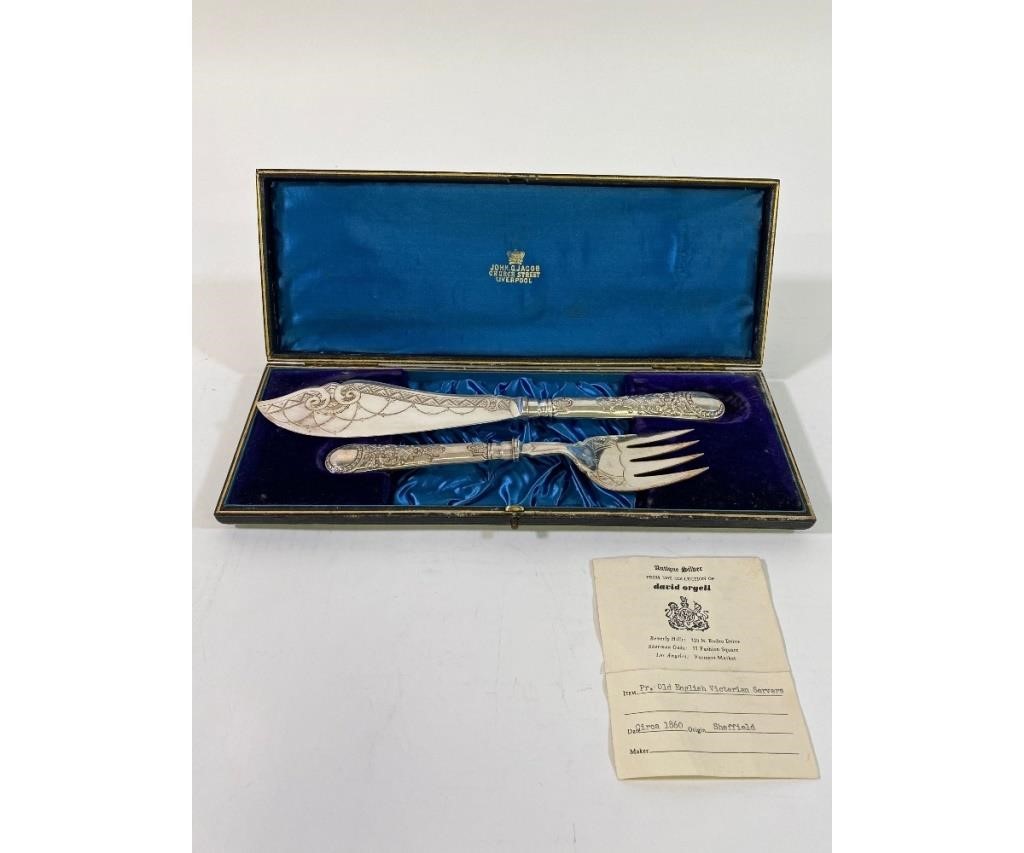 Pair of cased English Sheffield
