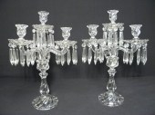 Pair of cast and cut crystal B