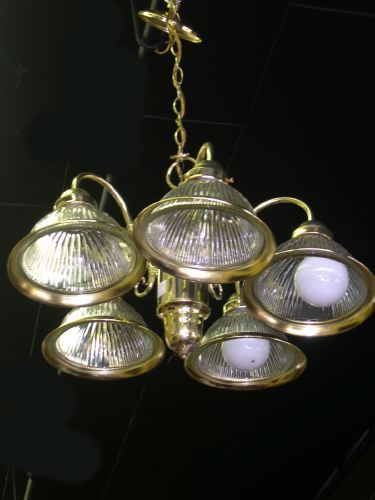 Pair of Cast and Polished Brass and