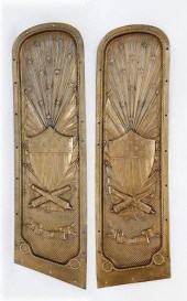 PAIR OF CAST BRONZE GANGWAY PL