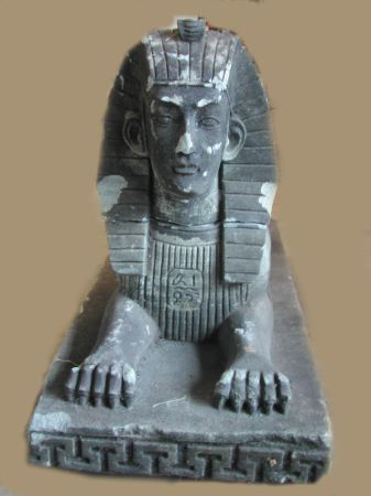 Pair of Cast-Cement Egyptian