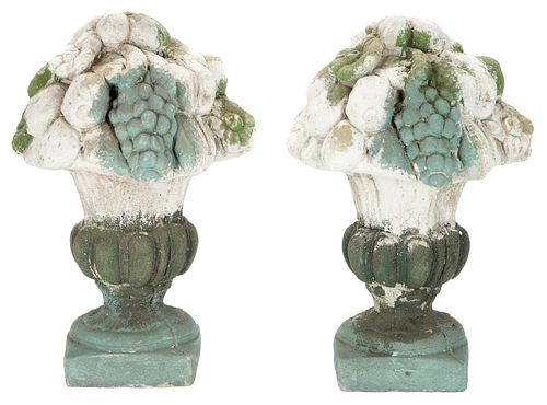 PAIR OF CAST CONCRETE GARDEN