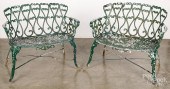 PAIR OF CAST GARDEN SEATSPair