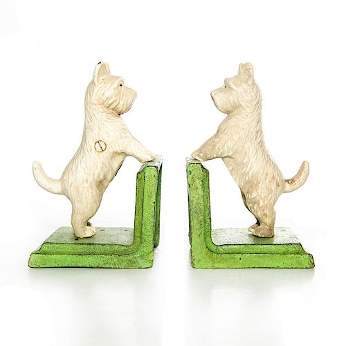 PAIR OF CAST IRON BOOKENDS,