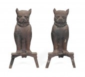 PAIR OF CAST IRON BULLDOG ANDI