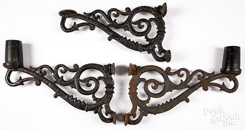 PAIR OF CAST IRON DIETZ NO. 3