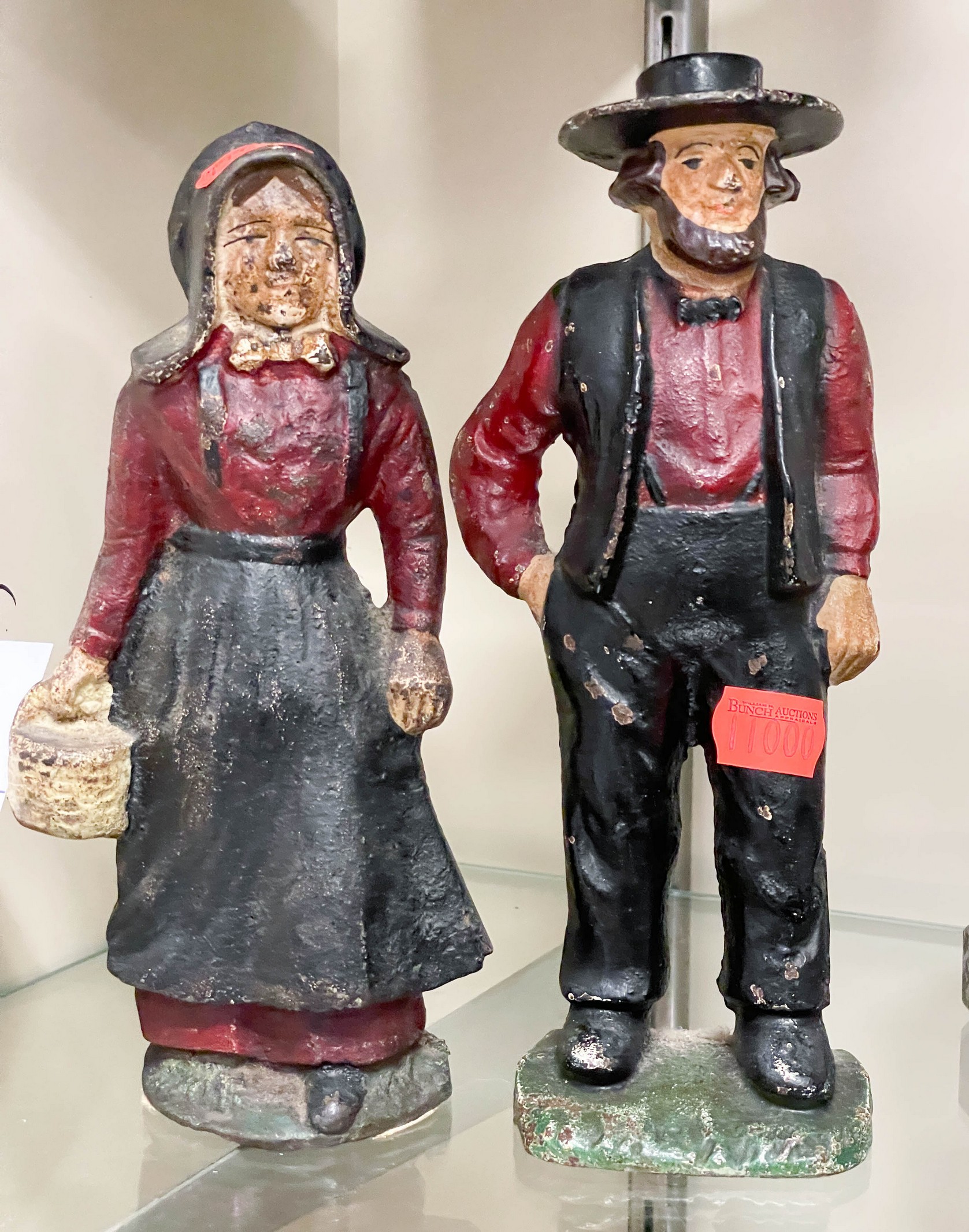 Pair of cast iron door stop