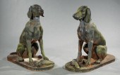 PAIR OF CAST IRON FIGURES OF H