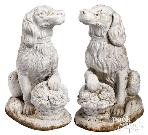 PAIR OF CAST IRON GARDEN