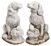 PAIR OF CAST IRON GARDEN SPANI
