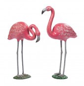 PAIR OF CAST IRON GARDEN FIGUR