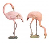 PAIR OF CAST IRON GARDEN FIGUR