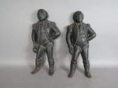 PAIR OF CAST IRON "GEORGE WASH