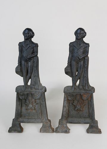 PAIR OF CAST IRON GEORGE WASHINGTON