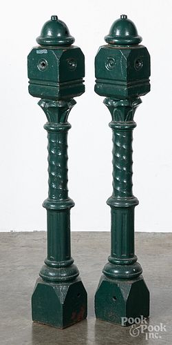 PAIR OF CAST IRON HITCHING