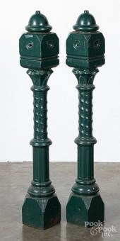 PAIR OF CAST IRON HITCHING POS