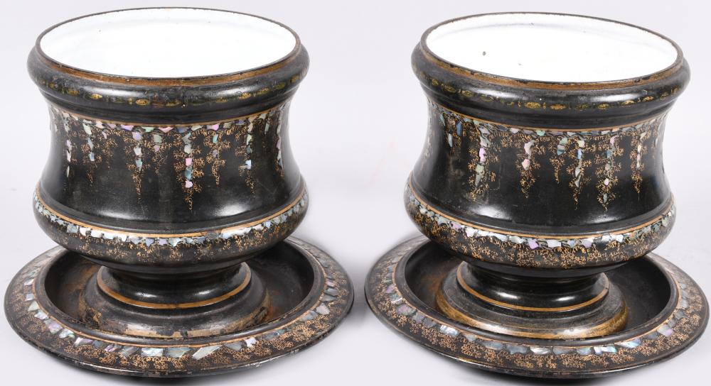 PAIR OF CAST IRON PARTIALLY GILT