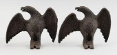 PAIR OF CAST IRON SNOW EAGLES