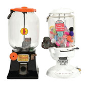 PAIR OF CAST IRON VENDING MACH