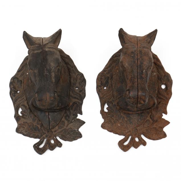 PAIR OF CAST IRON WALL MOUNT
