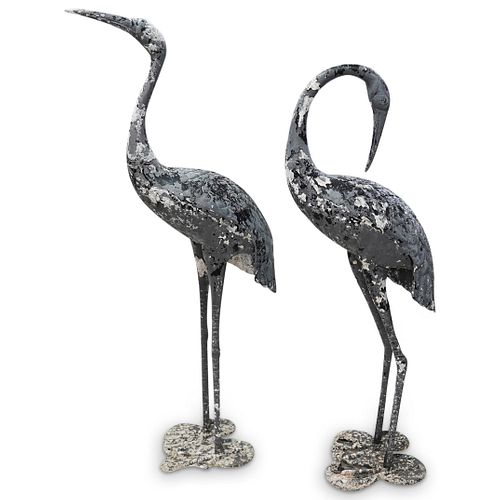 PAIR OF CAST METAL
