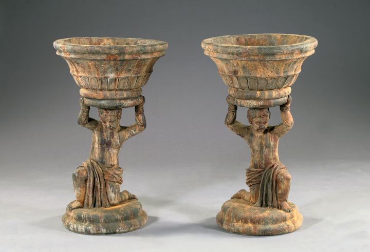 Pair of Cast-Stone Two-Part