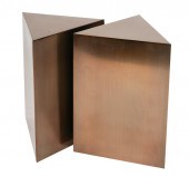 PAIR OF CB2 TRIANGULAR END TAB