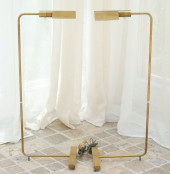 PAIR OF CEDRIC HARTMAN BRASS F