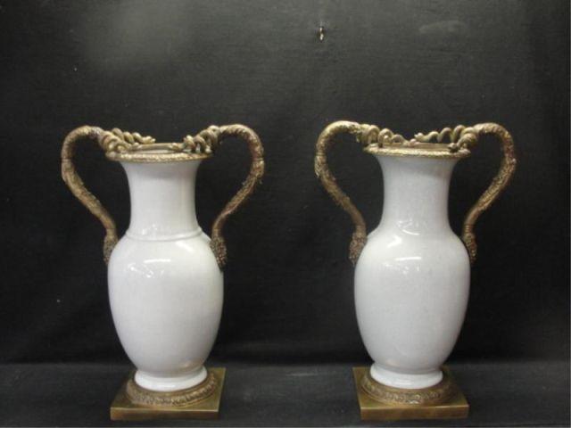 Pair of Celadon Style Porcelain 