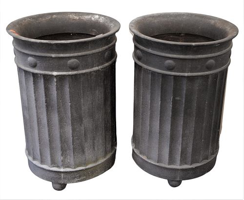 PAIR OF CEMENT/RESIN LARGE