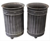PAIR OF CEMENT/RESIN LARGE OUT