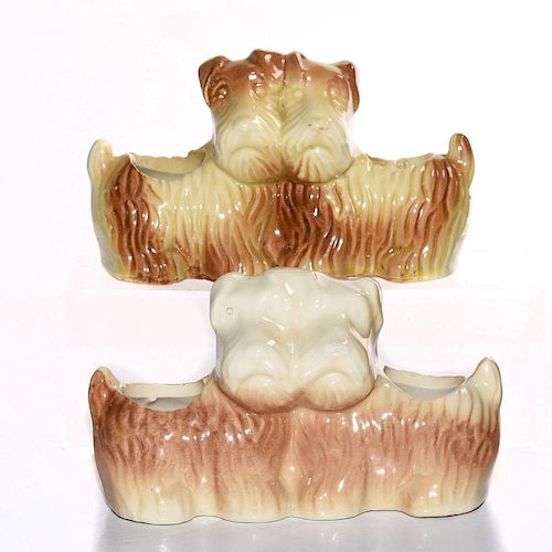 PAIR OF CERAMIC SCHNAUZER DOG