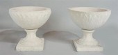 PAIR OF CHALICE-FORM CAST STON