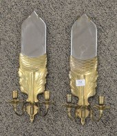 PAIR OF CHAPMAN BRASS AND MIRR