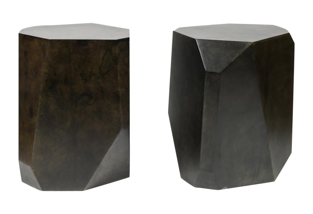 PAIR OF CHARCOAL GOATSKIN