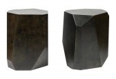 PAIR OF CHARCOAL GOATSKIN PARC