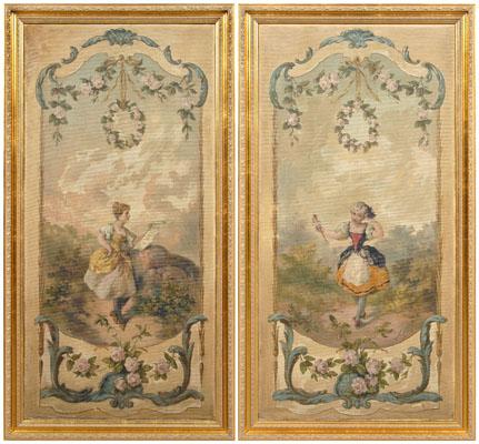 Pair of Charles Lutyens paintings