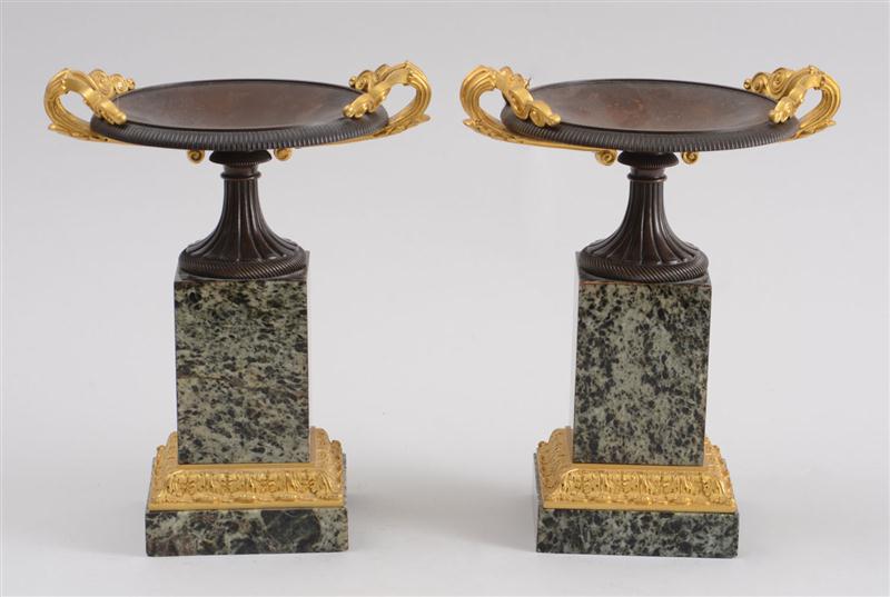 PAIR OF CHARLES X BRONZE GILT-METAL