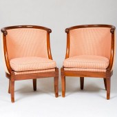 PAIR OF CHARLES X MAHOGANY BER